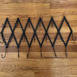 Restoration Hardware Black Expandable Wall Hooks